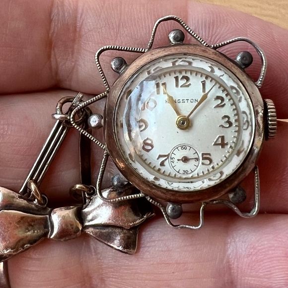 VINTAGE KINGSTON BROOCH PIN LAPEL WATCH 10K GOLD FILLED HALLMARKED RARE UNIQUE main image 14